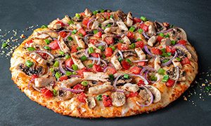 Large Chicken and Garlic Gourmet pizza offer